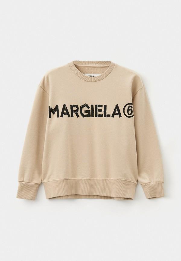 Свитшот MM6 Maison Margiela - цвет: бежевый, коллекция: мульти.