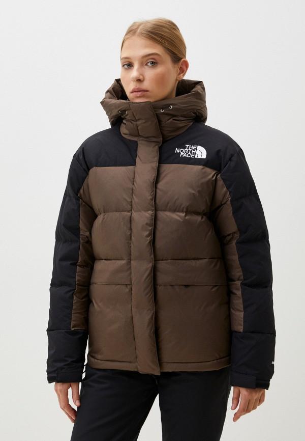 Пуховик The North Face - цвет: коричневый, коллекция: демисезон, зима.