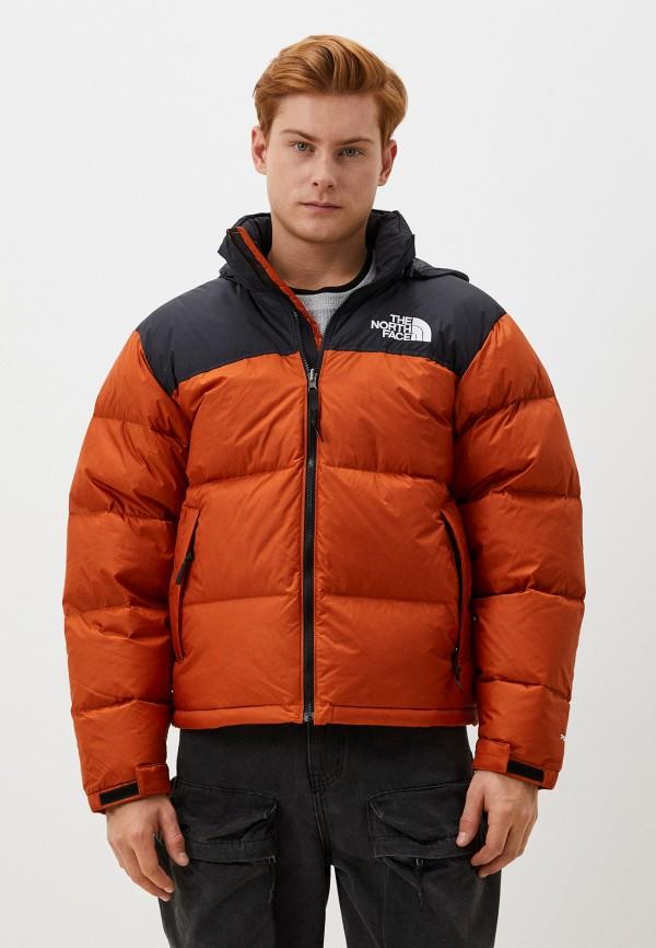 Пуховик The North Face - цвет: оранжевый, коллекция: демисезон, зима.