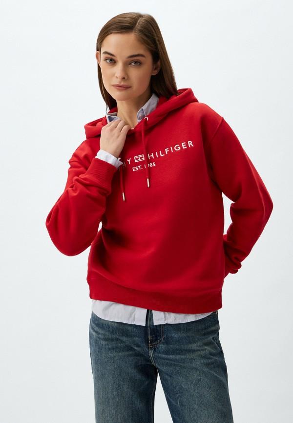 Худи Tommy Hilfiger - цвет: красный, коллекция: мульти.