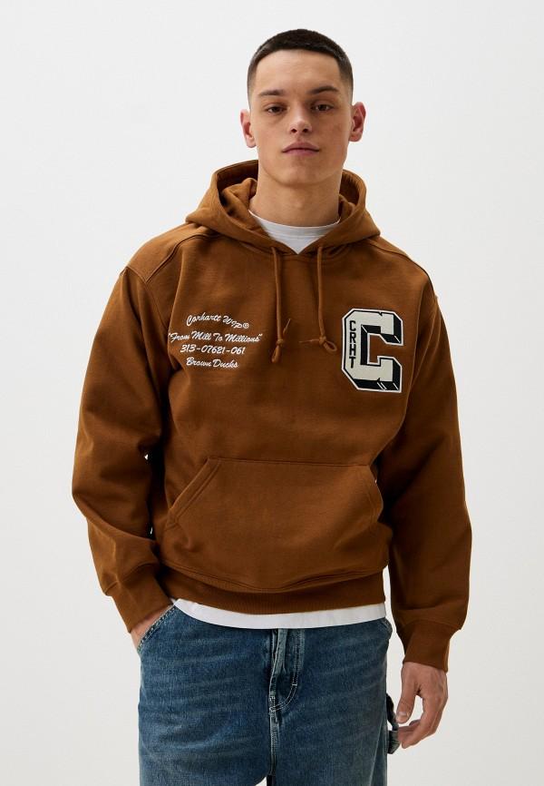 Худи Carhartt WIP - цвет: коричневый, коллекция: мульти.