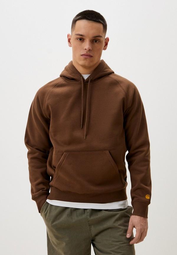 Худи Carhartt WIP - цвет: коричневый, коллекция: мульти.