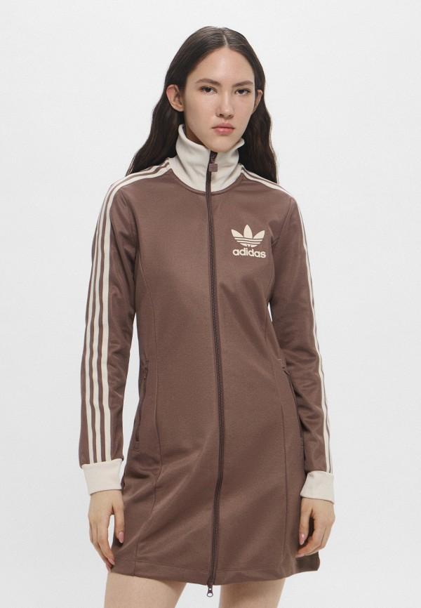 Платье adidas Originals - цвет: коричневый, коллекция: мульти.