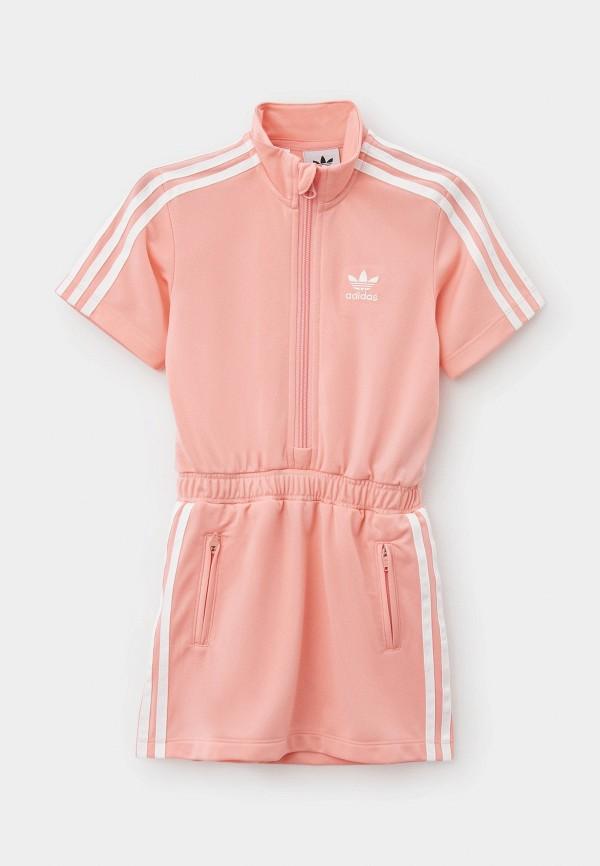 Платье adidas Originals - цвет: розовый, коллекция: мульти.