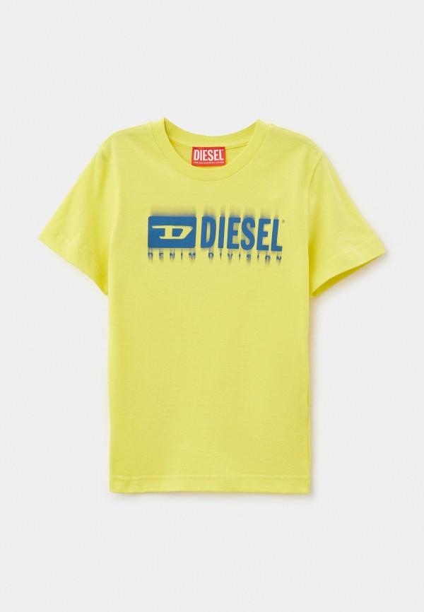 Футболка Diesel - цвет: желтый, коллекция: мульти.