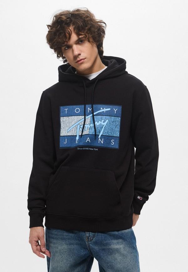 Худи Tommy Jeans - цвет: черный, коллекция: мульти.