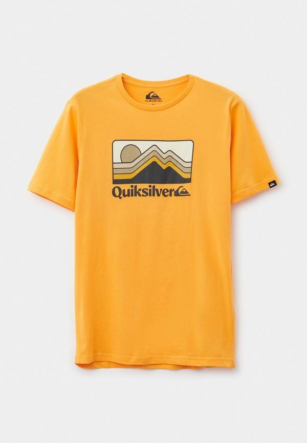 Футболка Quiksilver - цвет: желтый, коллекция: мульти.