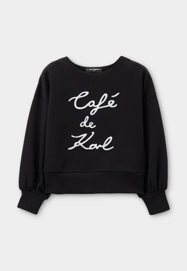 Свитшот Karl Lagerfeld Kids - цвет: черный, коллекция: мульти.