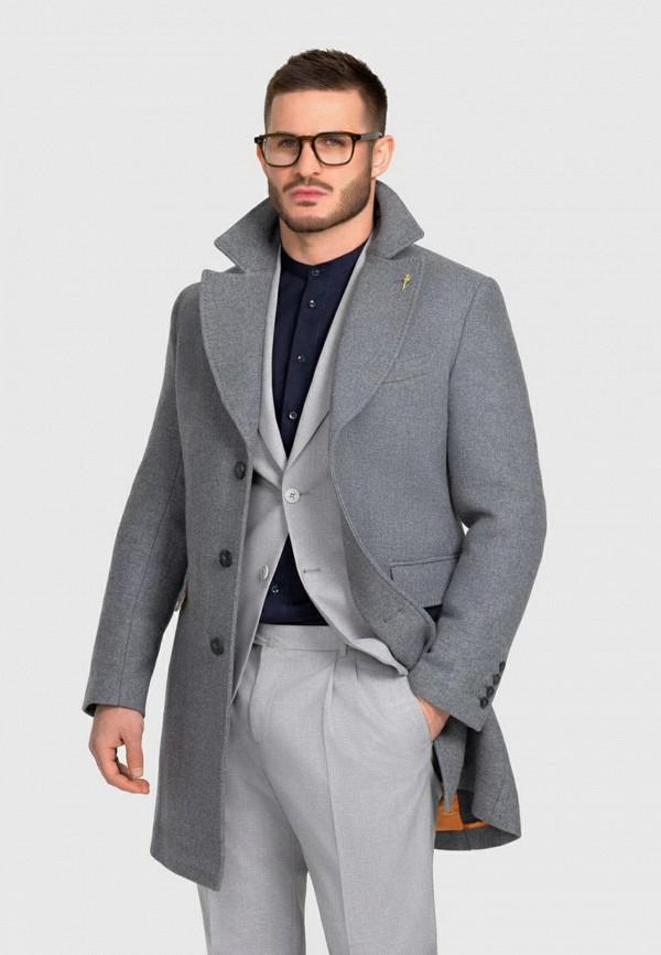 Sarto Reale | Пальто однобортное Sarto Reale - цвет: серый, коллекция: демисезон.