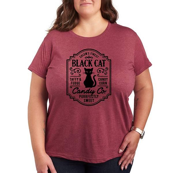 Женская Футболка Licensed Character Plus Size Black Cat Candy Co.