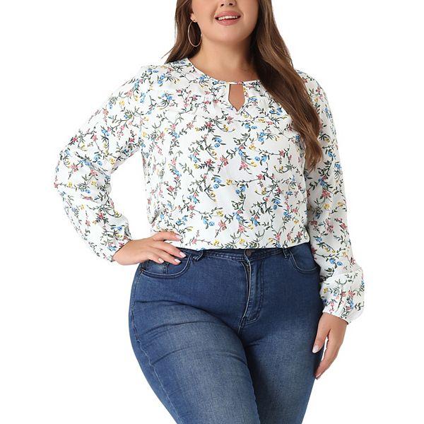 Блузка Agnes Orinda Long Sleeve Floral Chiffon