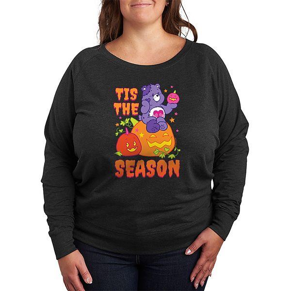 Женская Футболка Licensed Character Plus Size Care Bears Halloween Tis The Season Lightweight French Terry