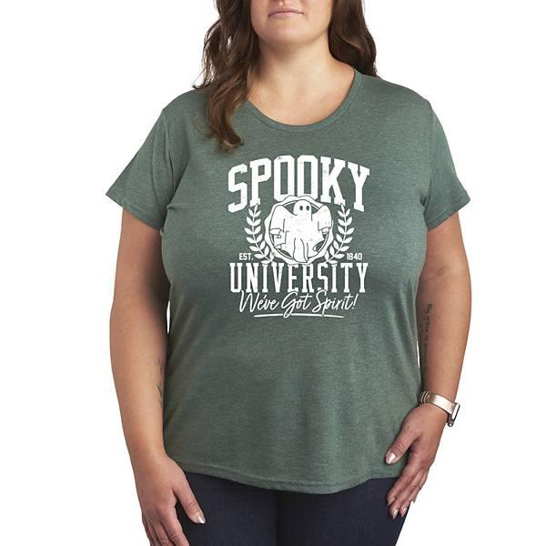 Женская Футболка Unbranded Plus Size Spooky University Graphic Tee