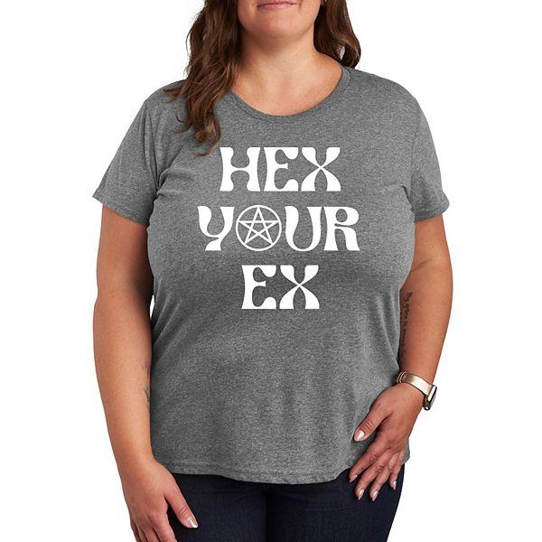 Футболка Plus Size Hex Your Ex с коротким рукавом и округлым вырезом