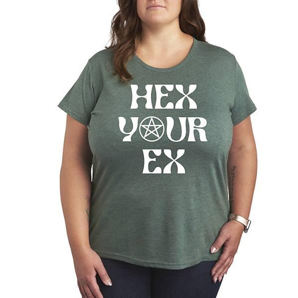 Футболка Plus Size Hex Your Ex с коротким рукавом и округлым вырезом