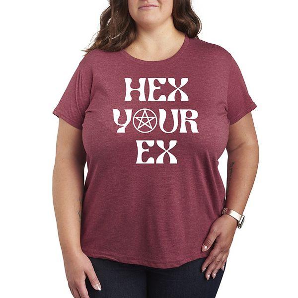 Футболка Plus Size Hex Your Ex с коротким рукавом и округлым вырезом