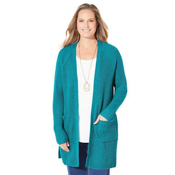 Женский Свитер Catherines Plus Size Daydream Waffle Knit