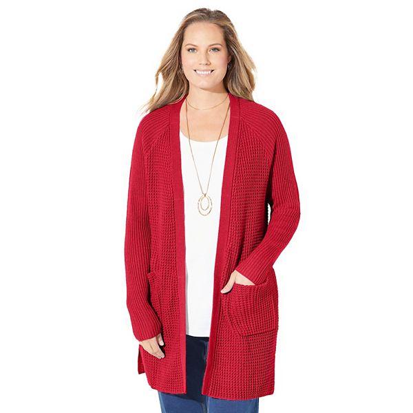 Женский Свитер Catherines Plus Size Daydream Waffle Knit