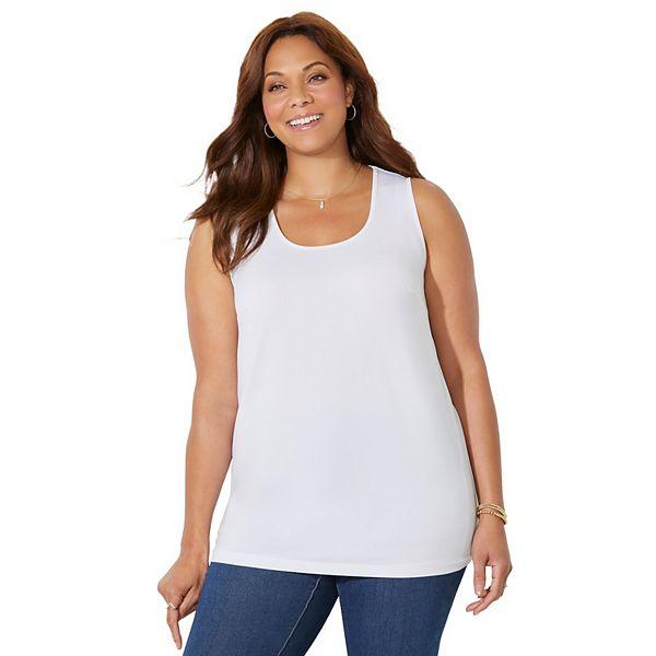 Женский топ Catherines Plus Size Timeless Tank, 92% Полиэстер, стильный и удобный