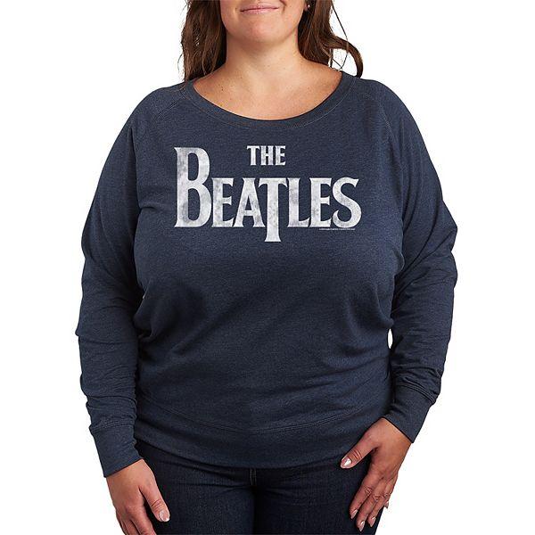 Худи Plus Size с логотипом The Beatles из легкого французского хлопка с длинными рукавами