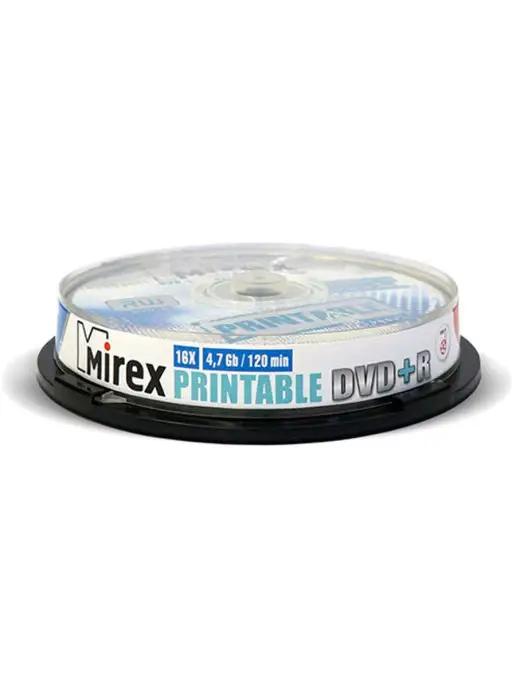 Mirex | Диск для записи DVD+R 4,7Gb 16x Printable 10шт UL130029A1L