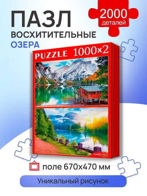 Пазлы развивающие для детей и взрослых 2шт 1000 элементов