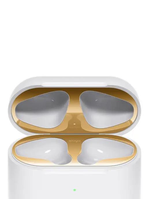 Защитная пластина для AirPods 1 и 2 Dust Guard Gold (2 шт.)