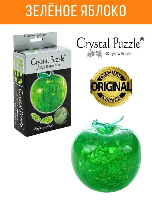 3D Crystal Puzzle Кристальный пазл IQ игра для детей Яблоко