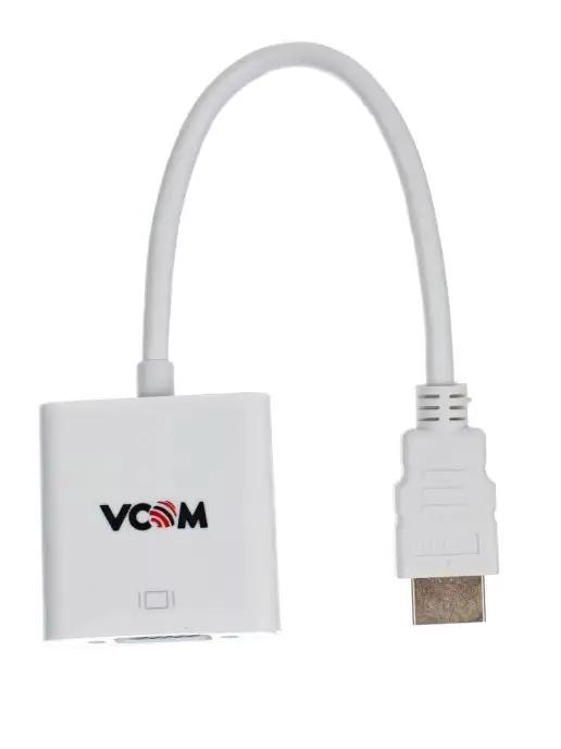 Vcom | Переходник HDMI VGA (M F) 4K 30Hz адаптер 20см гибкий кабель