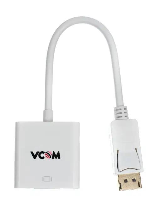 Vcom | Переходник DisplayPort - VGA адаптер DP (M F) 1080p 60Hz бел…