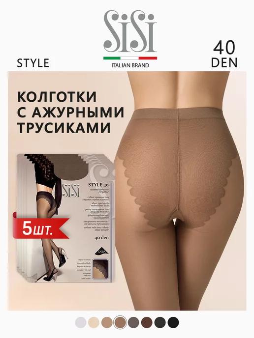 Колготки женские с ажурными трусиками STYLE 40 den