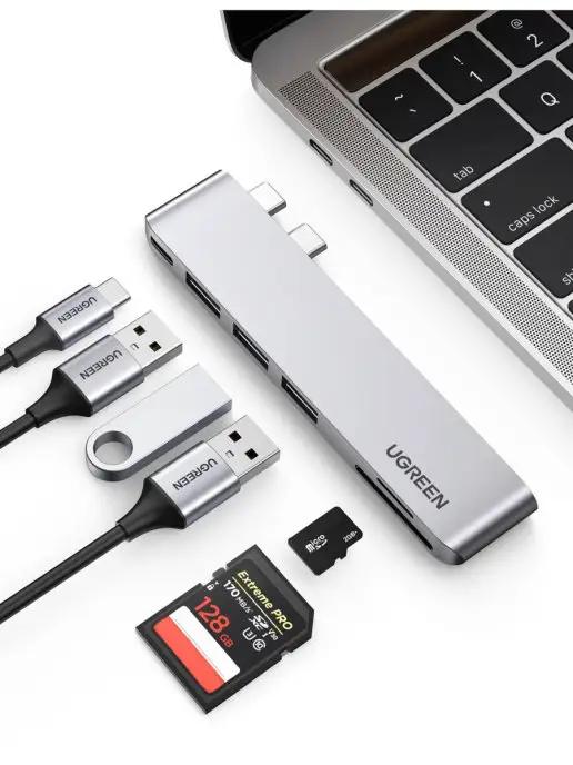 USB концентратор для MacBook (хаб), 3 x USB 3.0, SD TF, Thun…