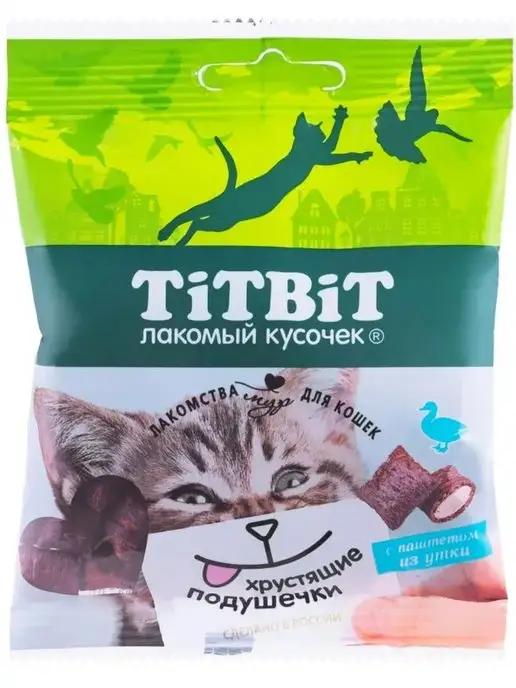 Лакомство для кошек, подушечки с паштетом из утки, 30 г