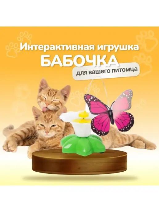 Игрушка для кошек интерактивная бабочка