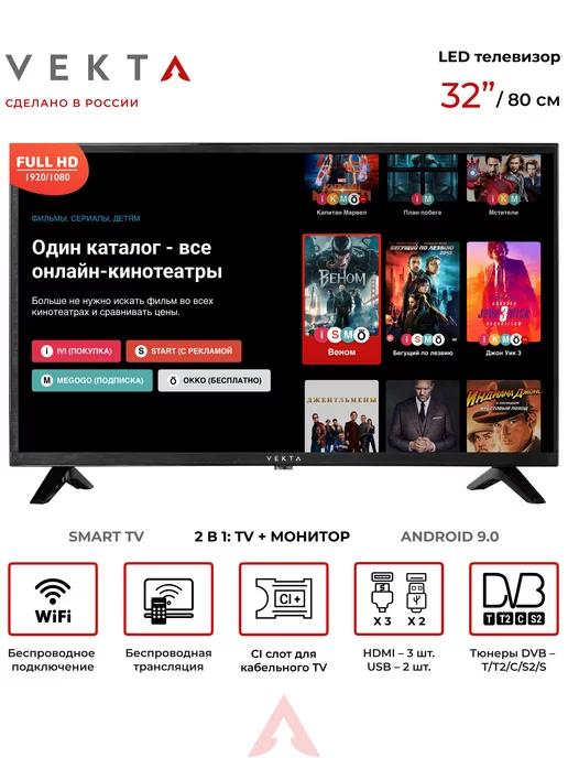 Телевизор смарт LD-32SF4850BS 32" на Android Full HD