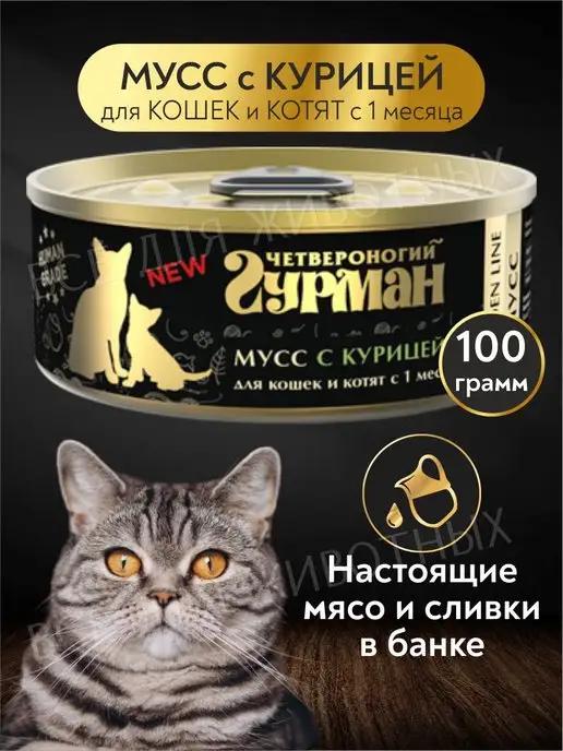 Корм влажный консервированный для котят с курицей