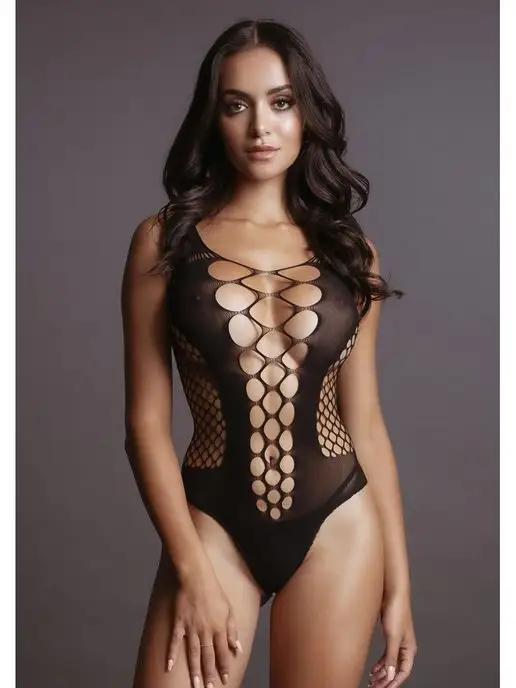 Пикантное боди Contrast Fence Net Teddy