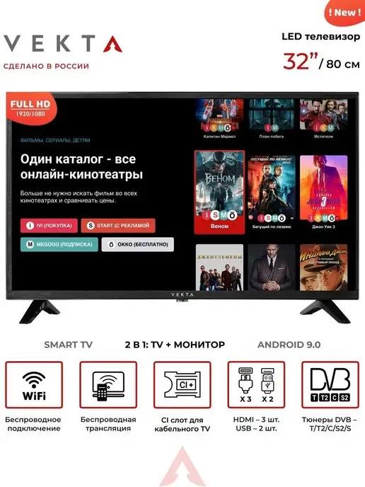 Smart tv LD-32SF4850BS 32" на Android 9.0