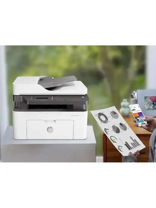 МФУ лазерное LaserJet 137fnw (4ZB84A)