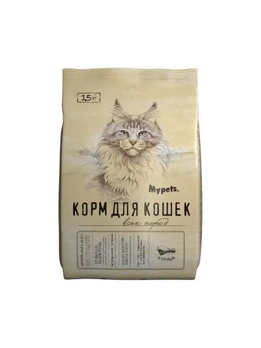 корм для кошек, с курицей 1,5 кг