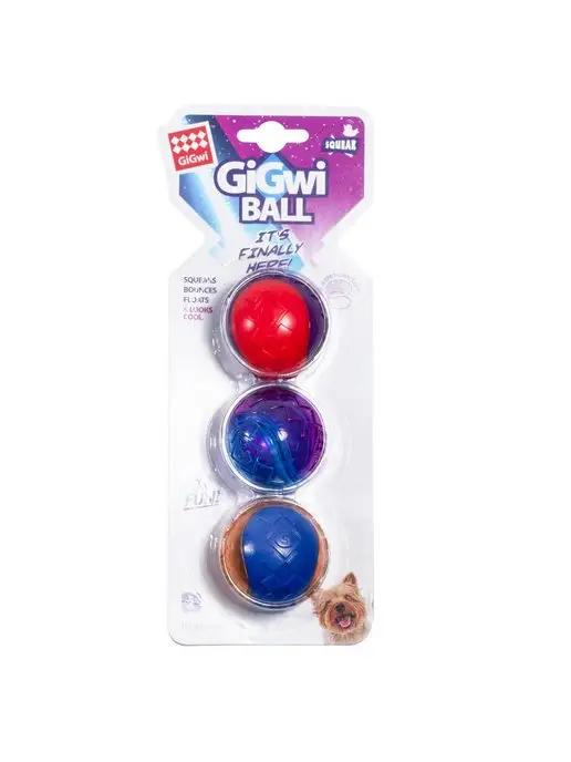 BALL игрушка для собак Три мяча с пищалкой, 5 см