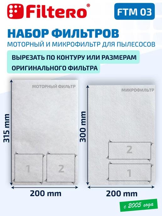 FTM 03 Микро и моторный фильтры для пылесоса в наборе