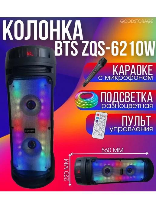 Беспроводная колонка BTS ZQS-6210W с микрофоном для караоке