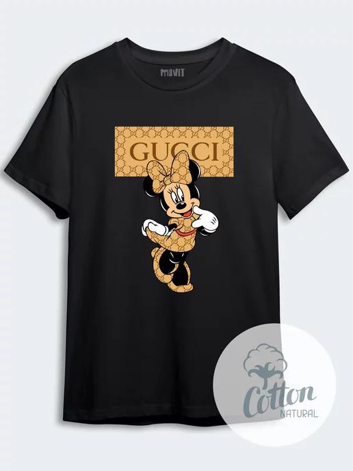 Футболка с принтом оверсайз Gucci