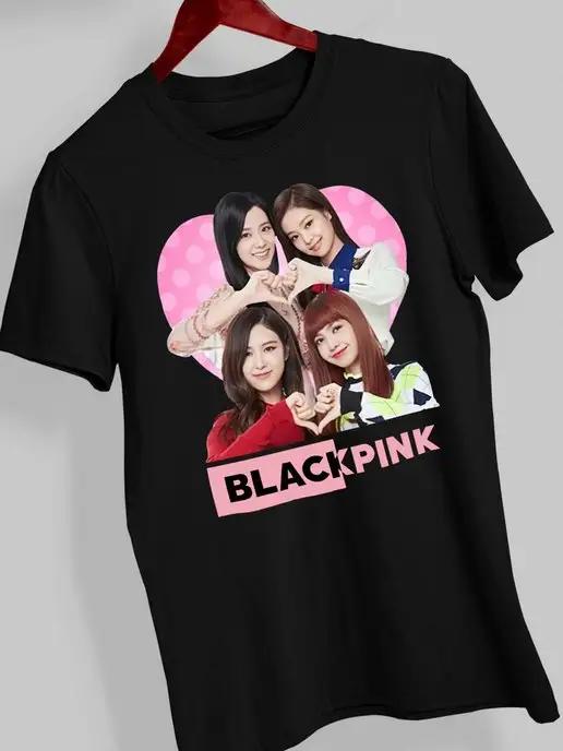 Футболка женская с надписью K-POP Blackpink