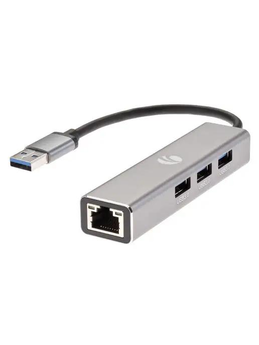 Vcom | RJ45 Ethernet адаптер USB HUB 3 USB 3.0 1000 Мбит с