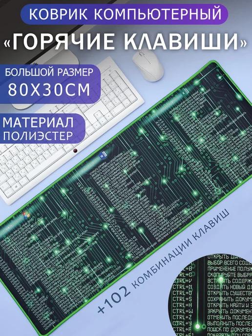 Ковер на стол для клавиатуры и мыши Горячие Клавиши 80х30см