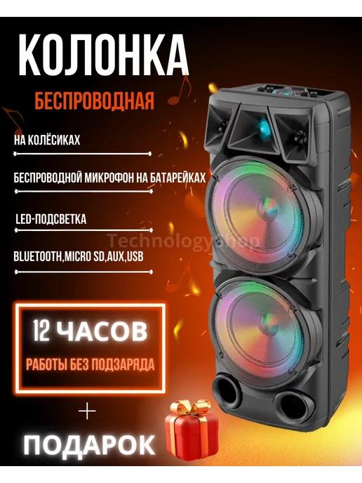 TECHNOLOGYSHOP | Колонка беспроводная bluetooth