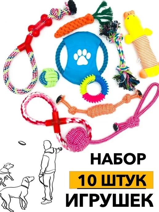 АльфаВет | 10 в 1 Набор игрушек мелких средних и крупных пород собак