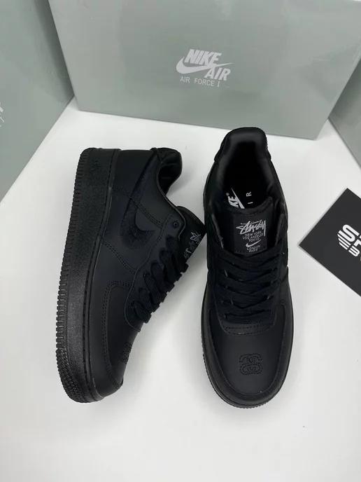 Кеды Nike Air Force 1 Low Stussy Black